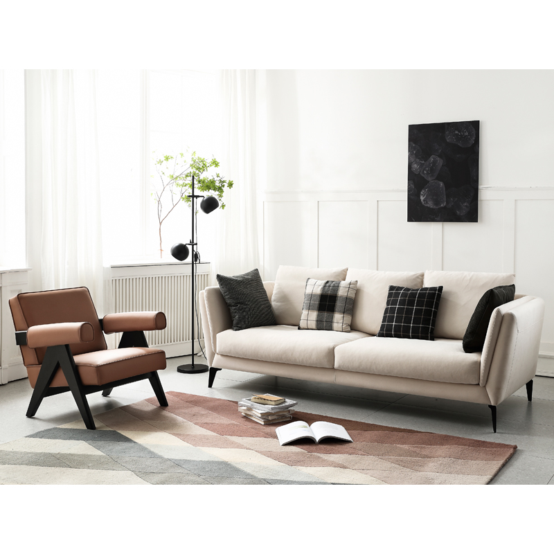 ECHOCASA实木沙发椅 小户型北欧客厅的优雅与实用之选